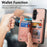 For Samsung Galaxy A27 5G Case RFID Blocking Card Holder Jeans Cloth Texture Leather Back Cover with Elastic Wristband - Pink - 4