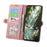 For Samsung Galaxy A27 5G Zipper Wallet Case Geometry Lines Leather Phone Cover with Strap - Pink - 3