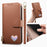 For Samsung Galaxy A27 5G Case Zipper Pocket  TPU PU Leather Wallet Phone Cover with Strap - Brown - 2