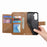 For Samsung Galaxy A27 5G Case Floral Leaf Pattern Multi Card Slots Zipper Leather Phone Cover with Wrist Strap - Brown - 2