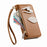 For Samsung Galaxy A27 5G Stand Case Leaf Shape Magnetic Clasp Leather Phone Cover with Hand Strap - Brown - 4
