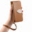For Samsung Galaxy A27 5G Stand Case Leaf Shape Magnetic Clasp Leather Phone Cover with Hand Strap - Brown - 5