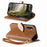 For Samsung Galaxy A27 5G Stand Case Leaf Shape Magnetic Clasp Leather Phone Cover with Hand Strap - Brown - 6