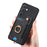 For Samsung Galaxy A27 5G Retro PU Leather Back Cover with RFID Blocking Card Holder - Black - 4