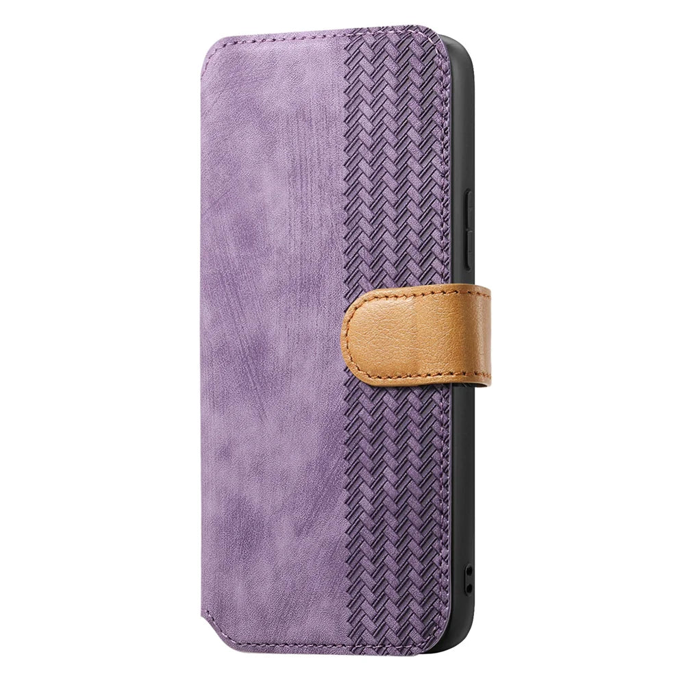 For Samsung Galaxy A27 5G Wallet Case For Xiaomi 15T Retro Leather Phone Cover with Wristband Kickstand - Pink - Purple - 2