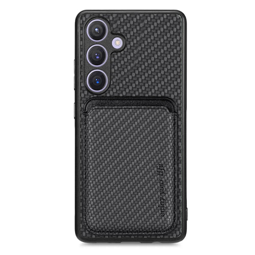 For Samsung Galaxy A27 5G Case Magnetic Detachable Card Holder Phone Back Cover - Black - 1