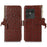 For Sony Xperia 1 VIII Case RFID Blocking Genuine Cow Leather Phone Case Ostrich Texture - Coffee - 1