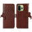 For OnePlus 15T 5G Case RFID Blocking Genuine Cow Leather Phone Case Ostrich Texture - Coffee - 1