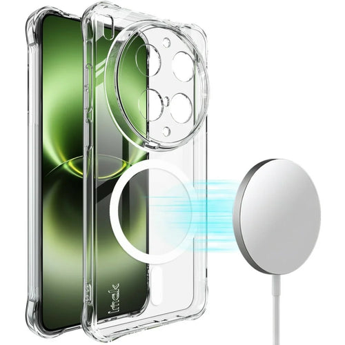 IMAK for vivo X300 Ultra 5G Magnetic Case Airbag Shockproof Protection TPU Phone Cover - Transparent - 1