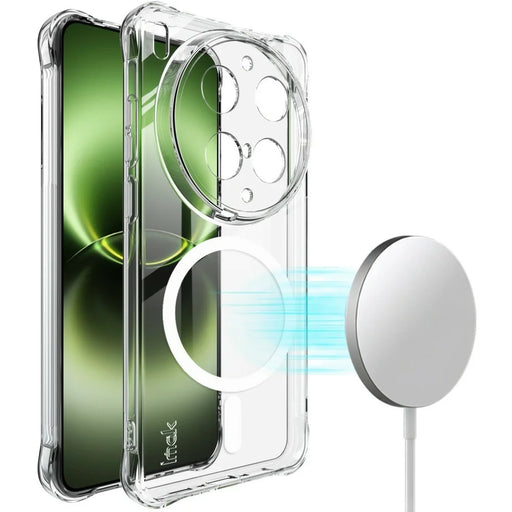 IMAK for vivo X300 Ultra 5G Magnetic Case Airbag Shockproof Protection TPU Phone Cover - Transparent - 1