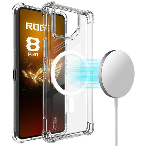 IMAK Magnetic Case for Asus ROG Phone 8 5G  /  Phone 8 Pro 5G Airbag Shockproof Protection TPU Phone Cover - Transparent - 1