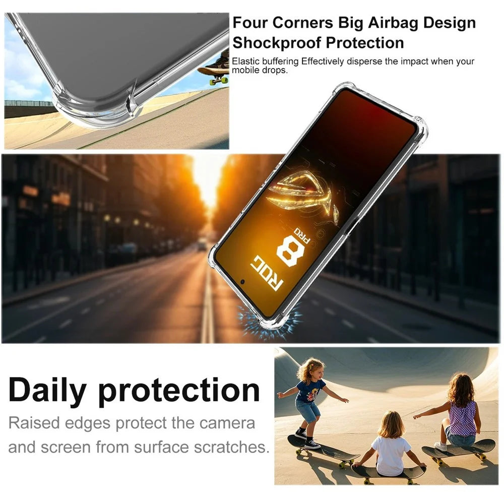 IMAK Magnetic Case for Asus ROG Phone 8 5G  /  Phone 8 Pro 5G Airbag Shockproof Protection TPU Phone Cover - Transparent - 6