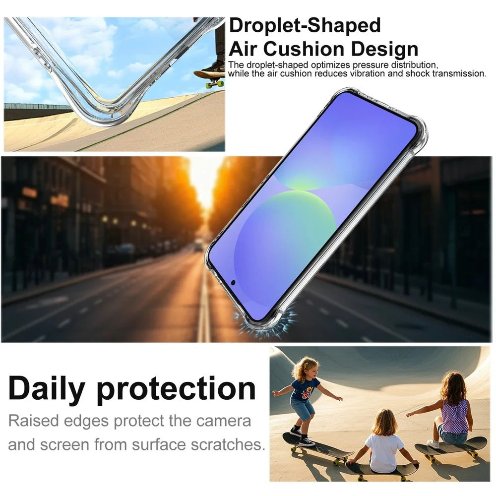 IMAK for Samsung Galaxy A37 5G Magnetic Case Airbag Shockproof Protection TPU Phone Cover - Transparent - 6