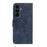 For Samsung Galaxy A27 5G Case Wallet Stand Magnetic Clasp Closure Calf Texture Leather Phone Cover - Blue - 6