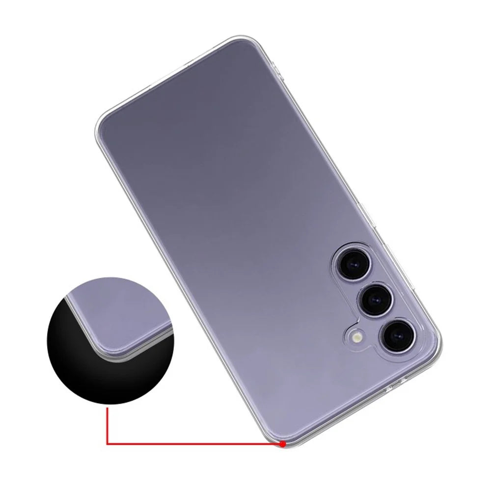 For Samsung Galaxy A27 5G Back Cover Ultra Thin Flexible TPU Clear Phone Case - Transparent - 3