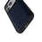MELKCO For iPhone 17 Pro Max Case Genuine Cow Leather Coated PC Phone Cover - Dark Blue - 4