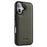 MELKCO For iPhone 17 Case Genuine Cow Leather Coated PC Phone Cover  - Grey - 1