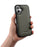 MELKCO For iPhone 17 Case Genuine Cow Leather Coated PC Phone Cover  - Grey - 6