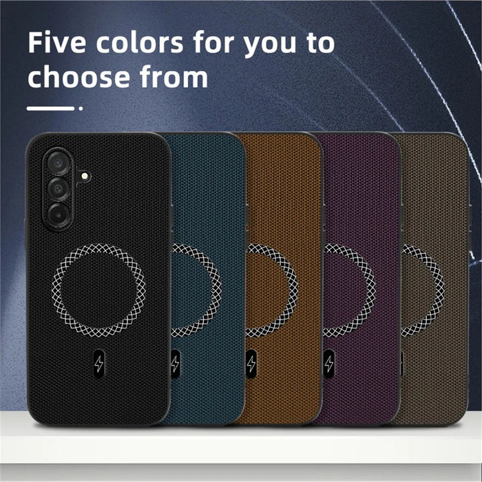 For Samsung Galaxy A27 5G Case Triangle Texture PU Leather Shockproof Ultra Thin Cover - Black - 7