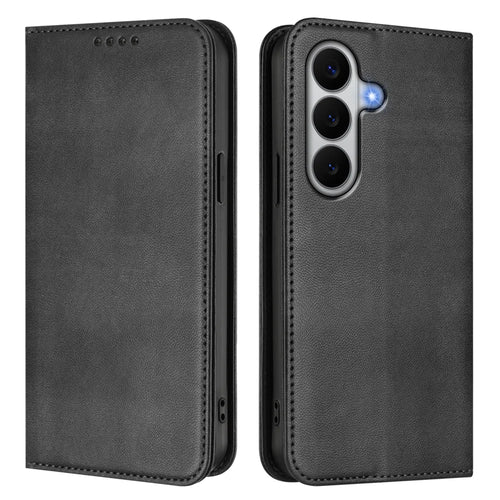 For Samsung Galaxy A27 5G Wallet Cases Retro Texture RFID Blocking Leather Phone Cover - Black - 1