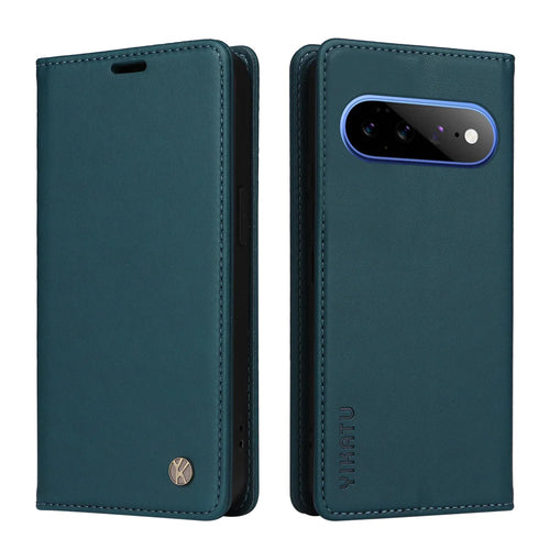 YIKATU for Google Pixel 11 Pro XL  YK-001 Phone Cases Magnetic Closure PU Leather Mobile Cover - Green - 1