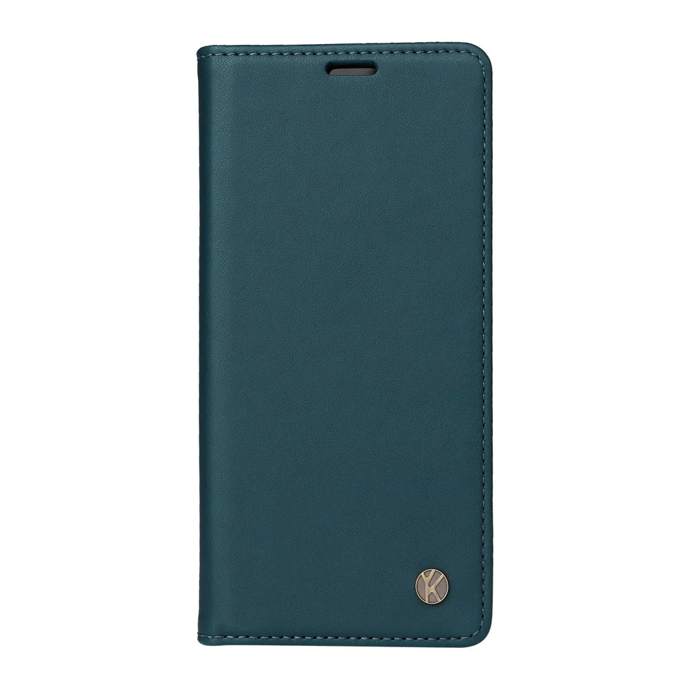 YIKATU for Google Pixel 11 Pro XL  YK-001 Phone Cases Magnetic Closure PU Leather Mobile Cover - Green - 4