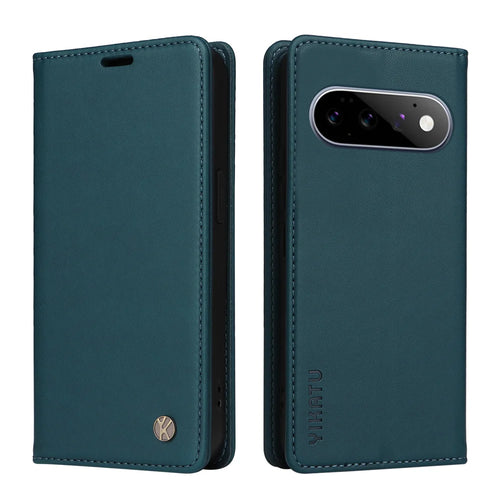 YIKATU for Google Pixel 11 Pro  YK-001 Phone Cases Magnetic Closure PU Leather Mobile Cover - Green - 1