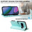 For Google Pixel 11 Pro XL Wallet Case Rhombus Leather Phone Cover with Strap - Green - 3