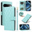 For Google Pixel 11 Pro Wallet Case Rhombus Leather Phone Cover with Strap - Green - 1