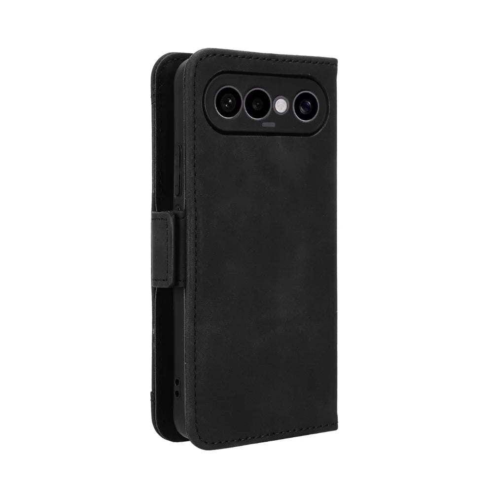 For vivo S50 Pro mini 5G / vivo X300 FE 5G Leather Case Phone Wallet Cover with Multiple Card Slots - Black - 7