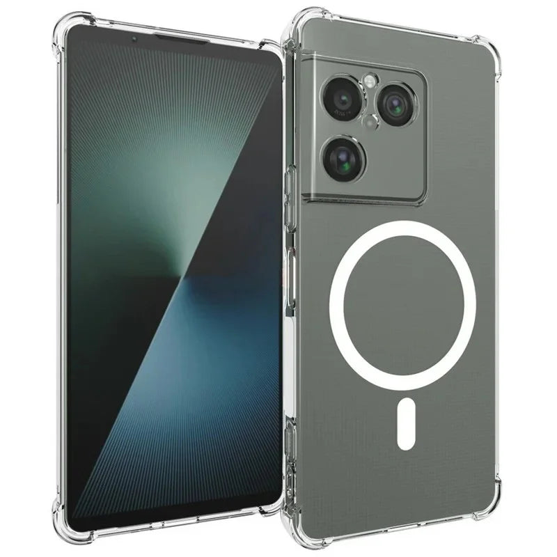 WANLONFENG for Sony Xperia 1 VIII  TM1 Series 2.0mm Magnetic Case Clear TPU Phone Back Cover - Transparent - 1