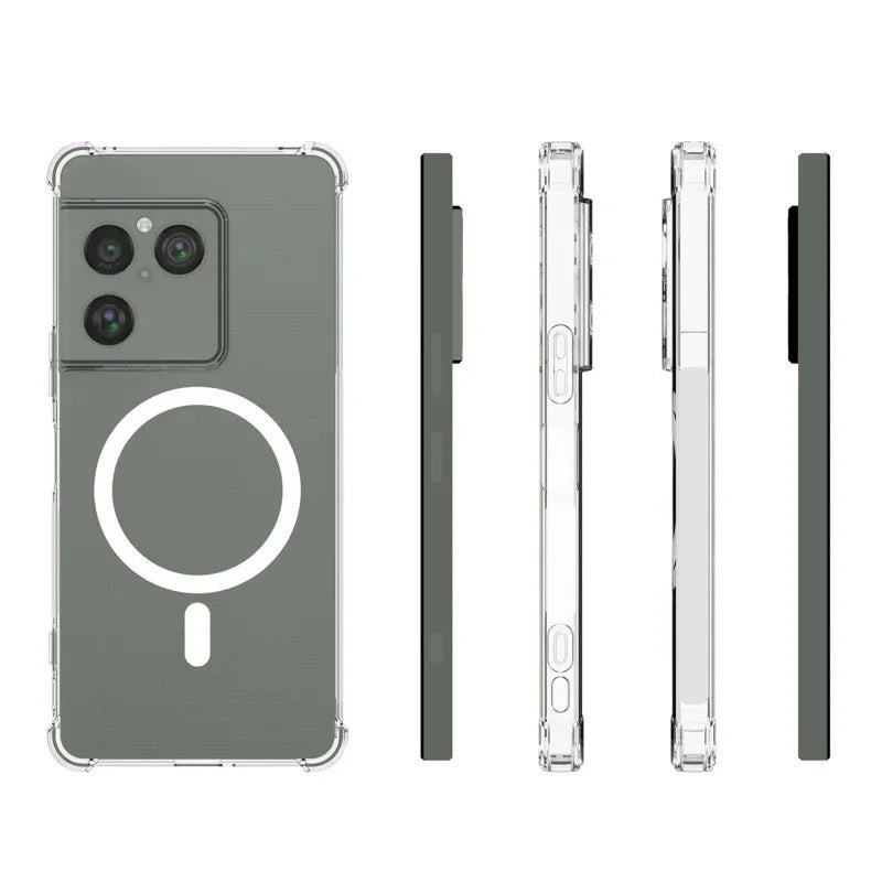 WANLONFENG for Sony Xperia 1 VIII  TM1 Series 2.0mm Magnetic Case Clear TPU Phone Back Cover - Transparent - 5
