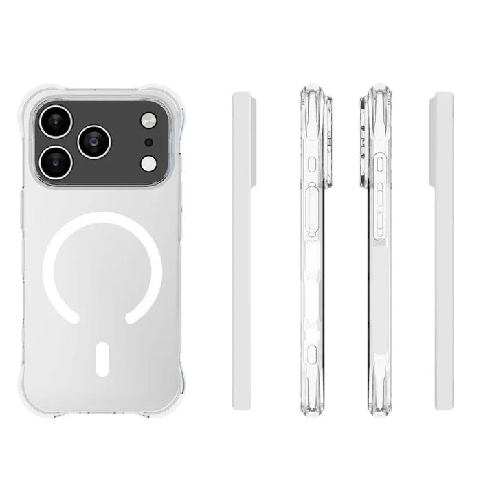 WANLONFENG for iPhone 17 Pro  TM1 Series 2.0mm Magnetic Case Clear TPU Phone Back Cover - Transparent - 5