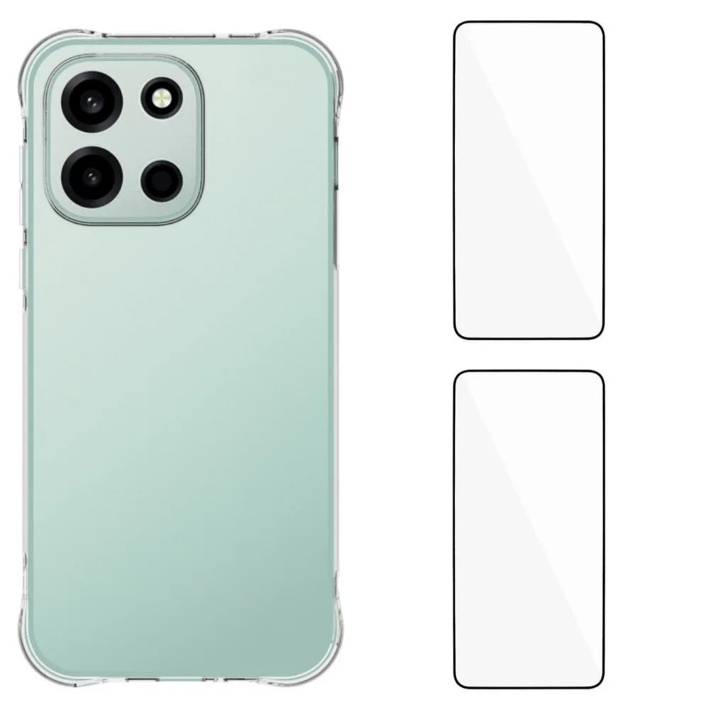 WANLONFENG for OnePlus Nord 6 5G  WL2 Series TPU Case 2.0mm Phone Cover with 2Pcs Tempered Glass Films - Transparent - 1