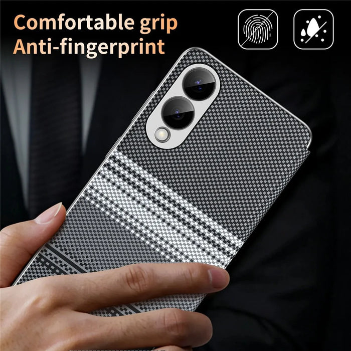 For Samsung Galaxy S25 Edge Case Card Slot View Window Gradient Color Checkered Pattern Leather Phone Cover - Black - 4