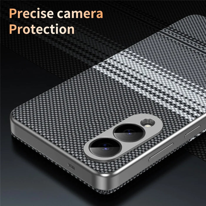 For Samsung Galaxy S25 Edge Case Card Slot View Window Gradient Color Checkered Pattern Leather Phone Cover - Black - 6