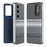For Samsung Galaxy S23 FE Case Card Slot View Window Gradient Color Checkered Pattern Leather Phone Cover - Black - 1