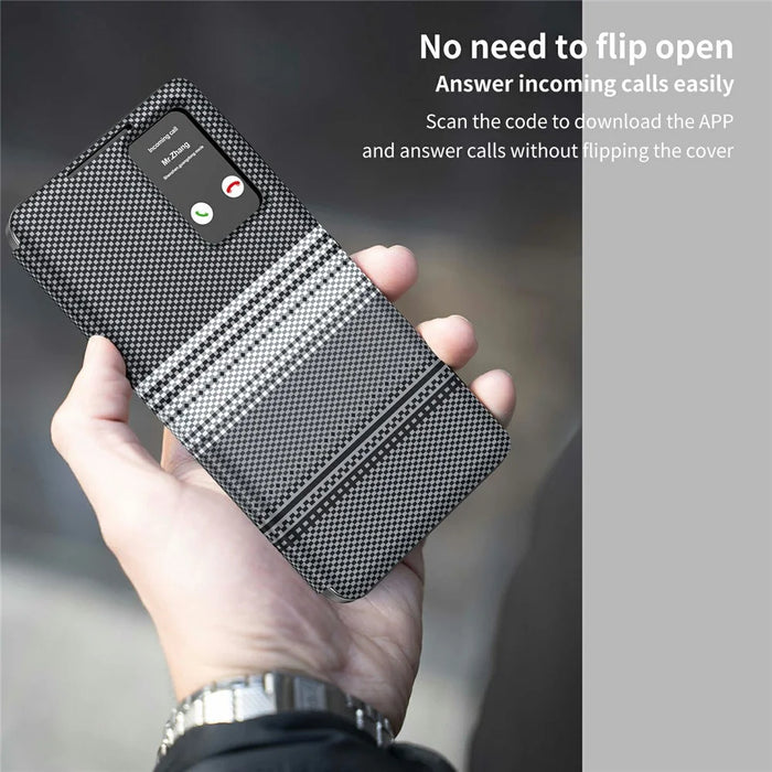For Samsung Galaxy S23 FE Case Card Slot View Window Gradient Color Checkered Pattern Leather Phone Cover - Black - 5