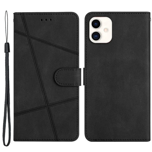 For Samsung Galaxy A04 4G (164.4 x 76.3 x 9.1 mm) Phone Case Wallet Crazy Horse Texture PU Leather Cover Stand Phone Case with Strap - Black - 1