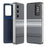 For Samsung Galaxy S24 Case Card Slot View Window Gradient Color Checkered Pattern Leather Phone Cover - Black - 1