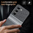For Samsung Galaxy S23 Case Card Slot View Window Gradient Color Checkered Pattern Leather Phone Cover - Black - 4