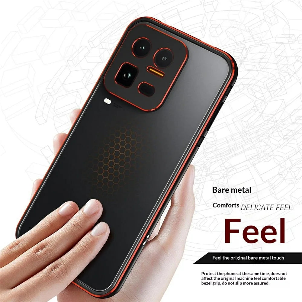 For vivo iQOO 15 Ultra 5G Bumper Case Metal Frame Phone Cover with Camera Lens Guard - Black / Red - 5