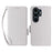 For Blackview Wave 10 Case Litchi Texture Wallet Leather Phone Cover with Wrist Strap - White - 1