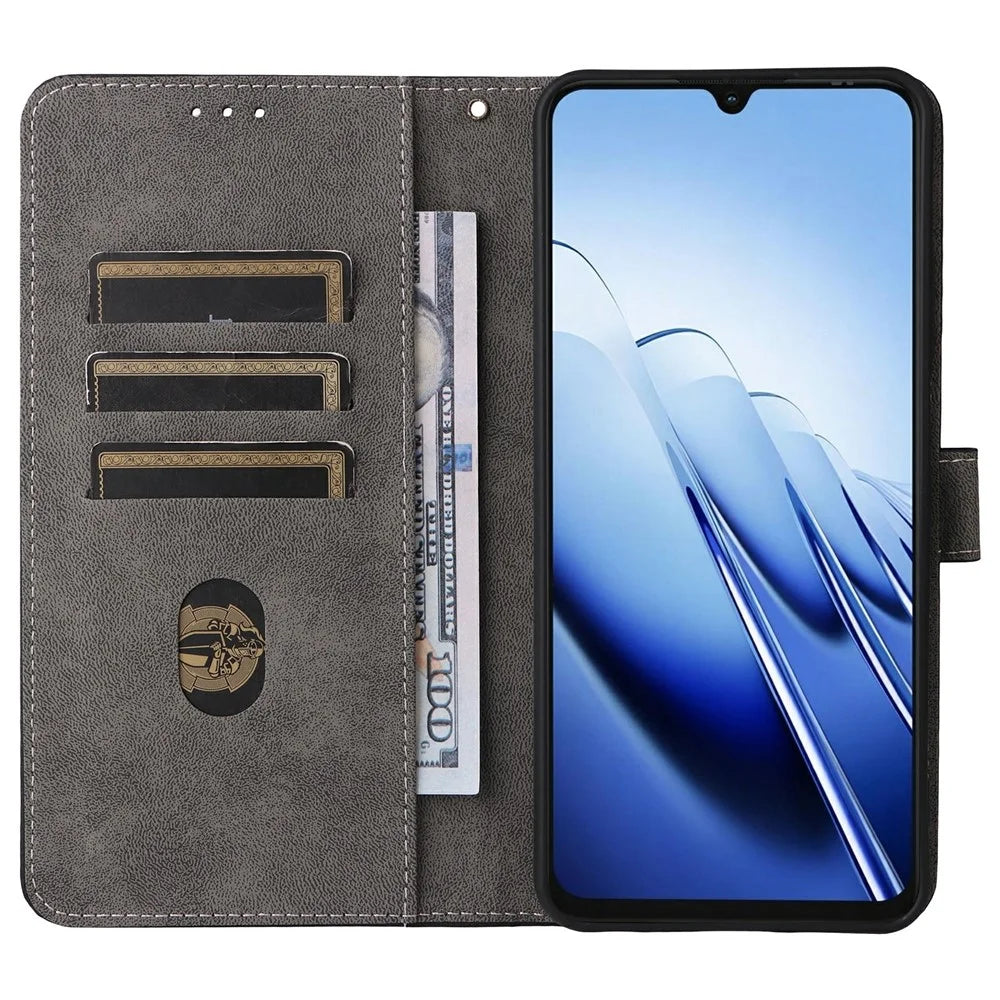 For Blackview Wave 10 Case Wallet RFID Blocking PU Leather Phone Cover Stand with Strap - Black - 2