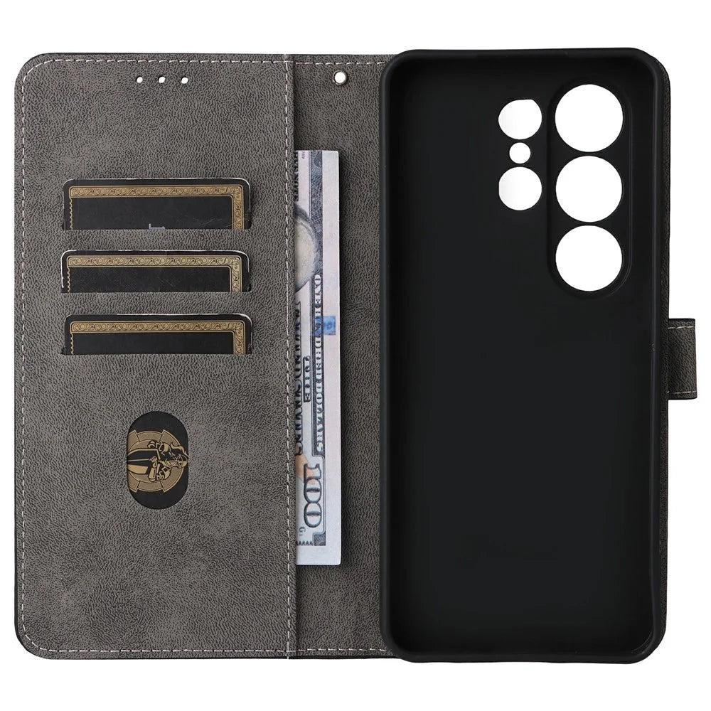 For Blackview Wave 10 Case Wallet RFID Blocking PU Leather Phone Cover Stand with Strap - Black - 3