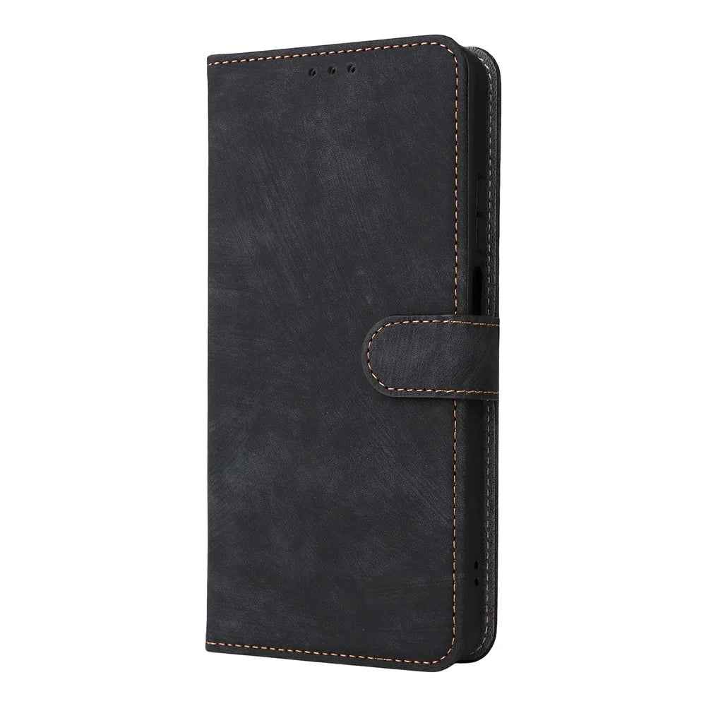 For Blackview Wave 10 Case Wallet RFID Blocking PU Leather Phone Cover Stand with Strap - Black - 7