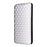 For Blackview Wave 10 Case Wallet Rhombus Imprinted PU Leather Phone Cover - Silver - 6