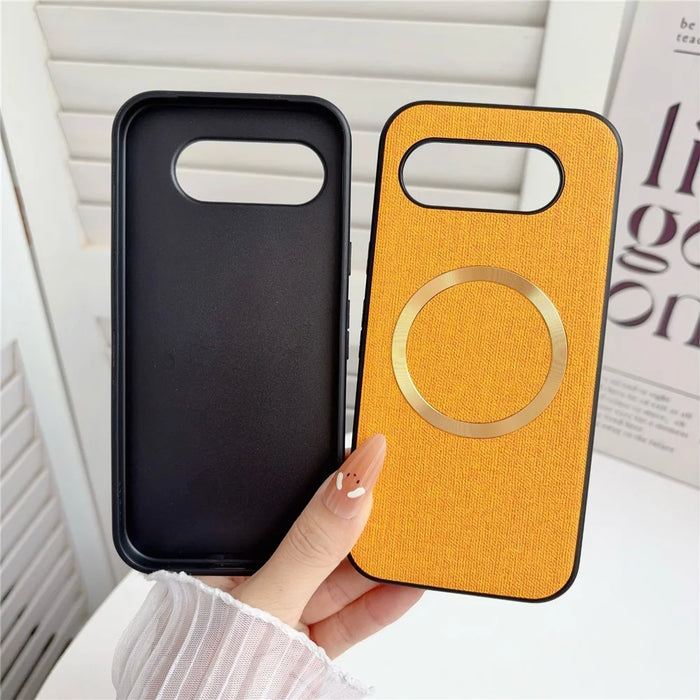 For Google Pixel 10a Magnetic Case Drop-Proof TPU + Cloth Back Phone Cover - Purple - 3