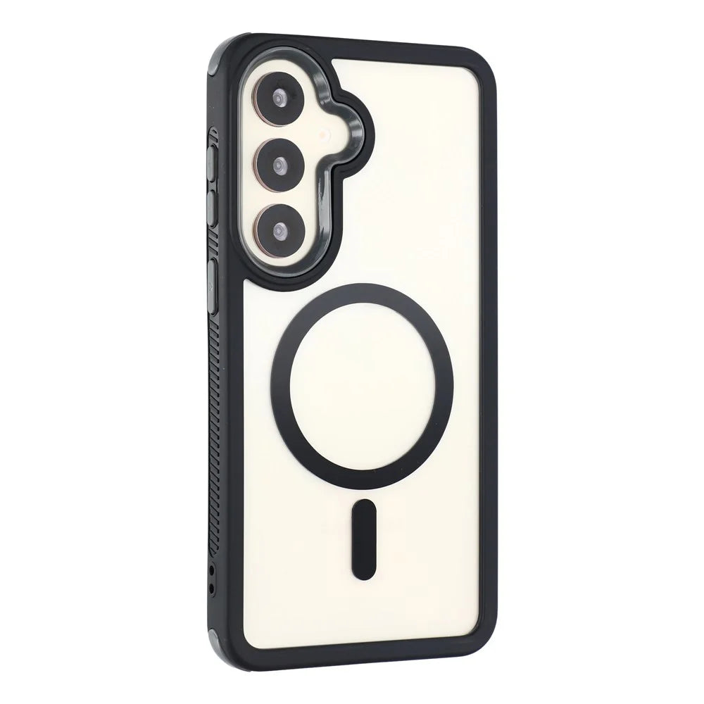 For Samsung Galaxy S26+ Magnetic Case TPU Clear Acrylic Detachable 2 in 1 Protective Phone Cover - Black - 4