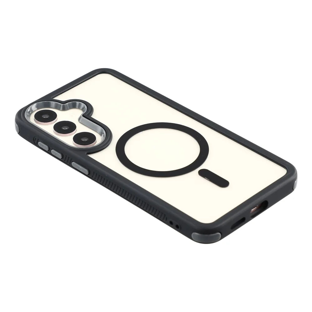 For Samsung Galaxy S26+ Magnetic Case TPU Clear Acrylic Detachable 2 in 1 Protective Phone Cover - Black - 5